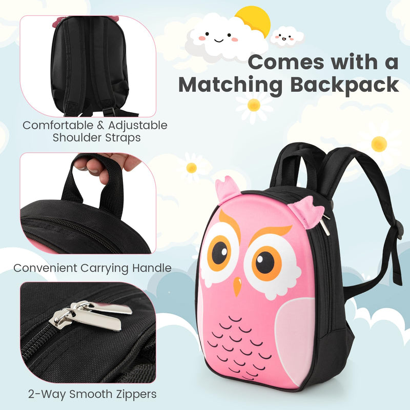 Load image into Gallery viewer, Goplus 2PC Kids Carry On Luggage Set, 16&quot; Rolling Suitcase &amp; 12&quot; Backpack
