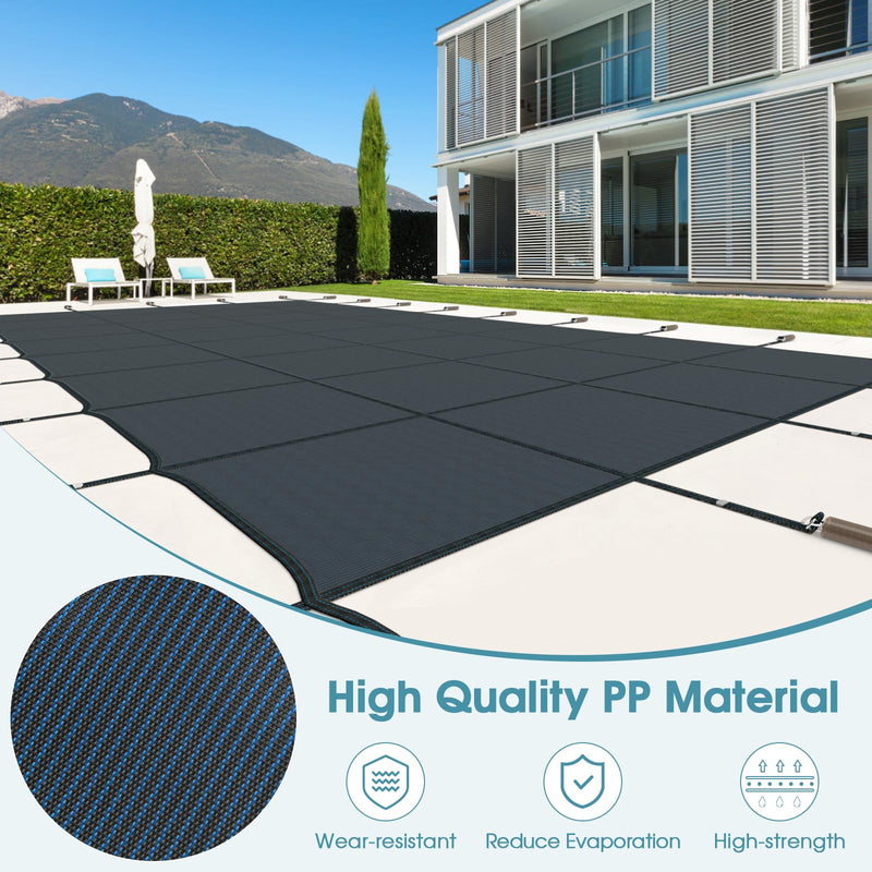 Load image into Gallery viewer, Goplus Safety Pool Cover, Fits 40FTx20FT Inground Swimming Pools, Rectangle Winter Leaf Pool Cover
