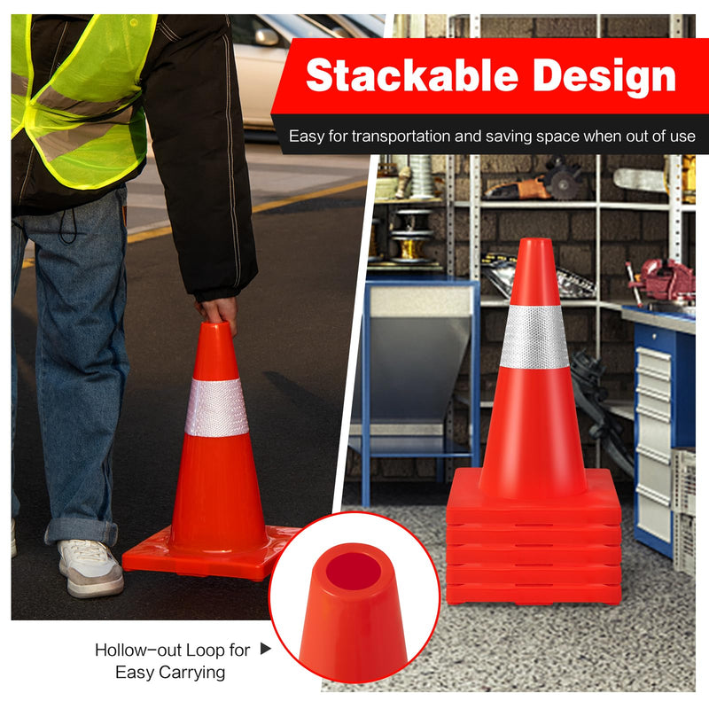 Load image into Gallery viewer, Goplus 12 Pack PVC Traffic Cones
