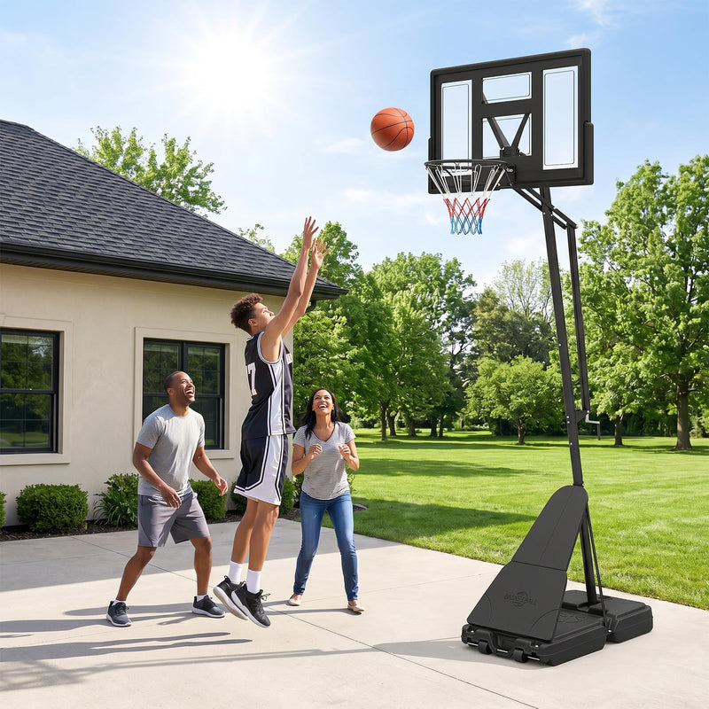 Load image into Gallery viewer, Goplus Outdoor Basketball Hoop 7.7-10 FT Height Adjustable Tool-Free Basketball Goal System
