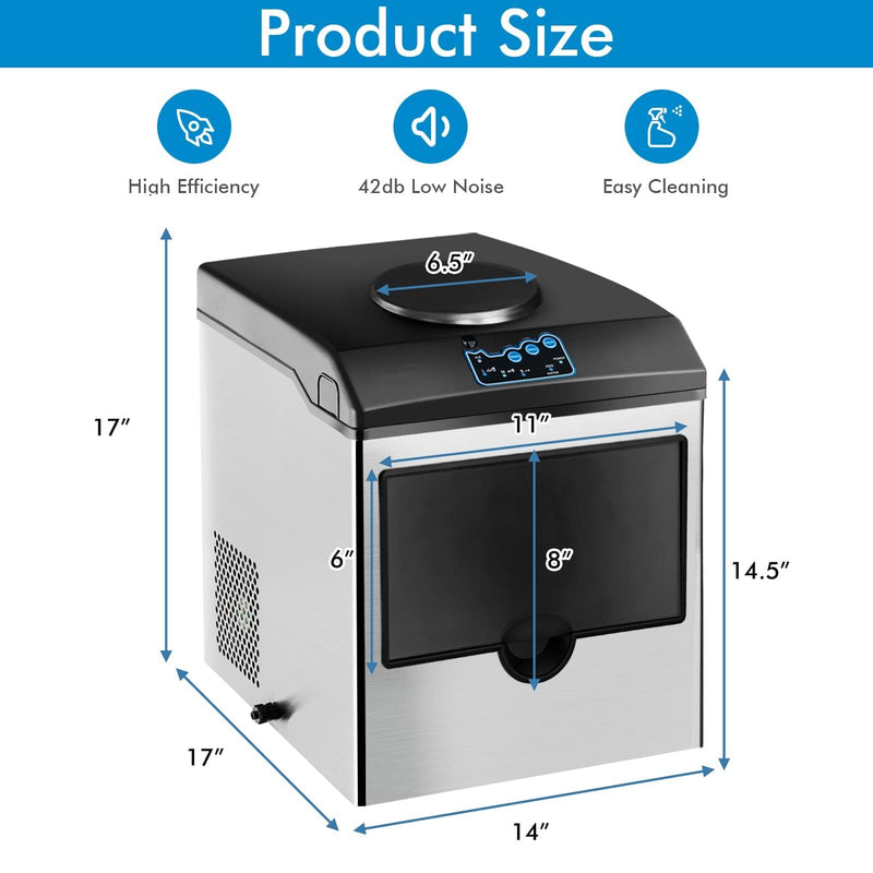 Load image into Gallery viewer, 2 in 1 Countertop Ice Maker Machine with Water Cooler Dispenser Combo, 48LBS/24H, S-M-L 3 Sizes Bullet Ice

