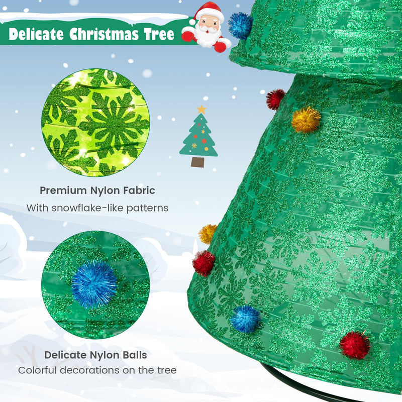 Load image into Gallery viewer, Goplus 6.5FT Pull-Up Christmas Tree with 200 Warm White LED Lights
