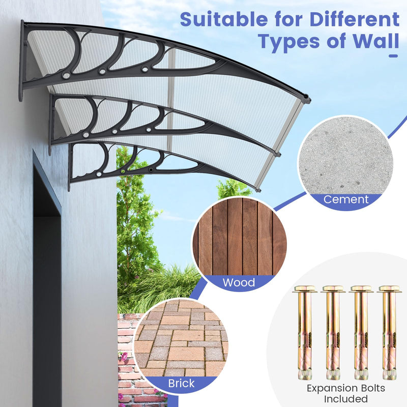 Load image into Gallery viewer, Goplus Awnings for Doors  Window Awning with Rain Snow Sunlight UV Protection
