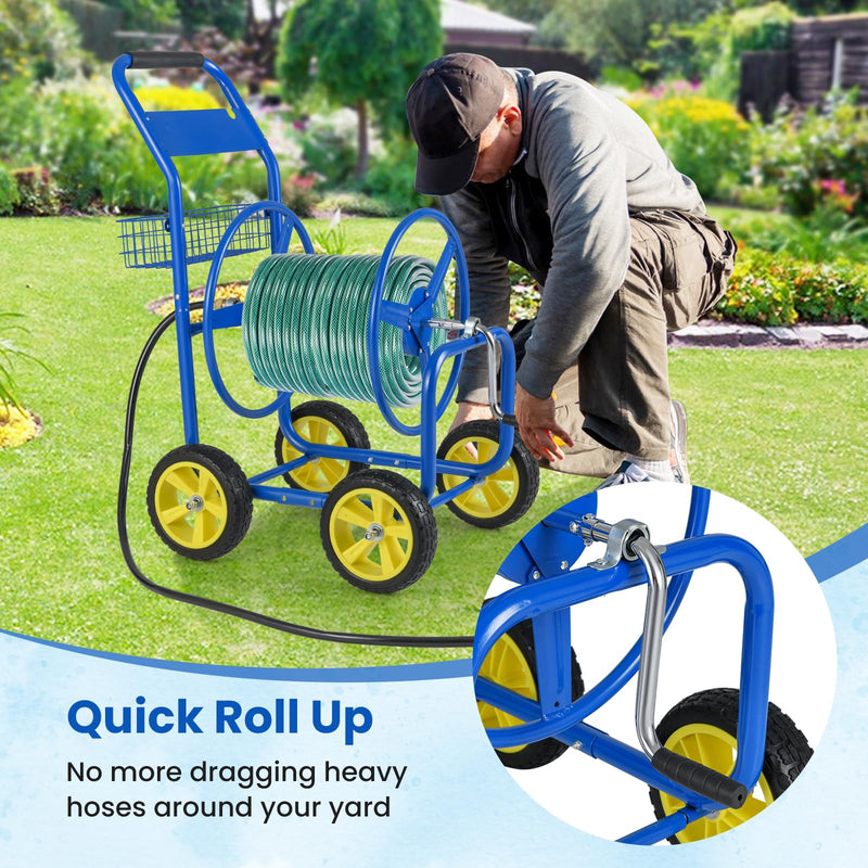 Load image into Gallery viewer, Goplus Garden Hose Reel Cart | 300 FT of 5/8&quot; Large Capacity
