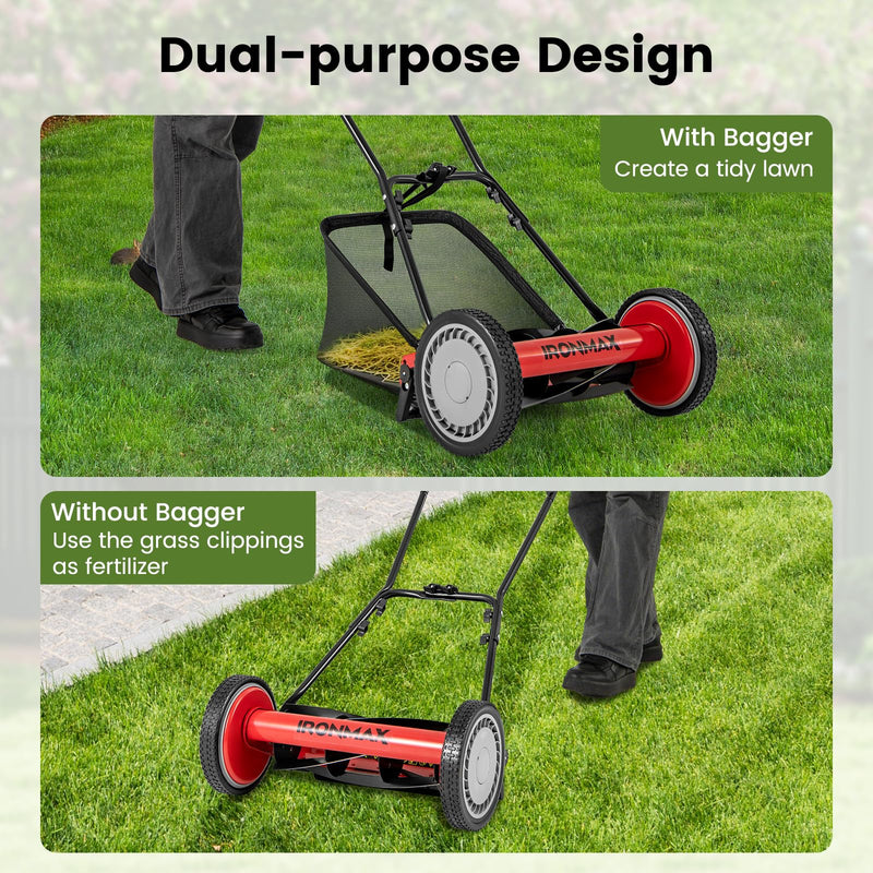 Load image into Gallery viewer, Goplus 16 Inch Manual Lawn Mower for Yard, Garden
