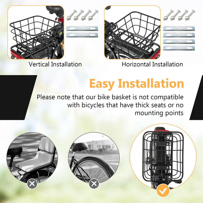 Load image into Gallery viewer, Folding Ebike with Basket 750W Brushless Motor (Peak 850W) for Adults
