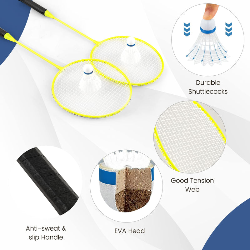 Load image into Gallery viewer, Goplus Portable Badminton Net Set, Volleyball Badminton Net with Storage Base

