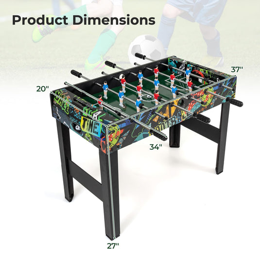 Goplus 2-in-1 Soccer Table with Detachable Legs for Tabletop for Indoor Home Office Bar Game Room