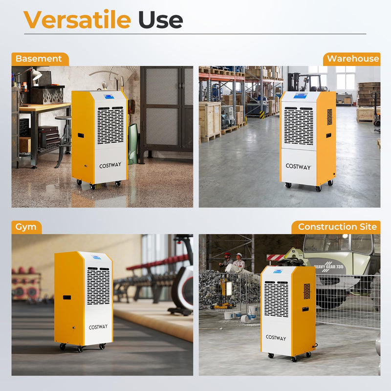 Load image into Gallery viewer, 290 Pints Commercial Dehumidifier with Pump, Industrial Dehumidifier with Drain Hose, 24H Timer &amp; Wheels for Basement
