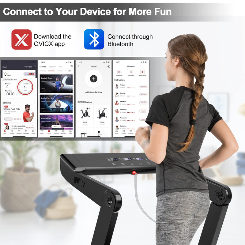 Load image into Gallery viewer, 4.0HP Heavy Duty Folding Treadmill, Electric Foldable Superfit Treadmill with LED Touch Screen
