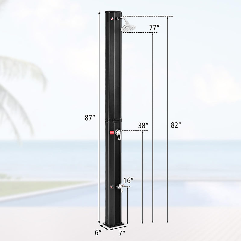 Load image into Gallery viewer, Goplus 9.3 Gallon Solar Heated Outdoor Shower
