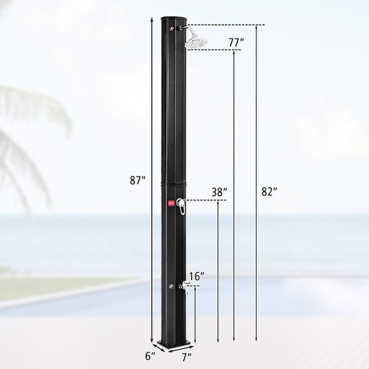 Goplus 9.3 Gallon Solar Heated Outdoor Shower