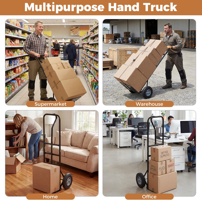 Load image into Gallery viewer, Goplus Metal Hand Truck Heavy-Duty 600 LBS Moving Dolly Cart
