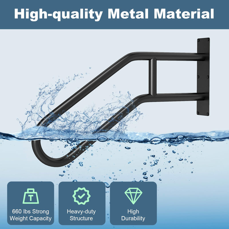 Load image into Gallery viewer, Goplus Non-Slip Wall Mount Stair Hand Railing Grab Bar for Elderly Kids Pregnant Women
