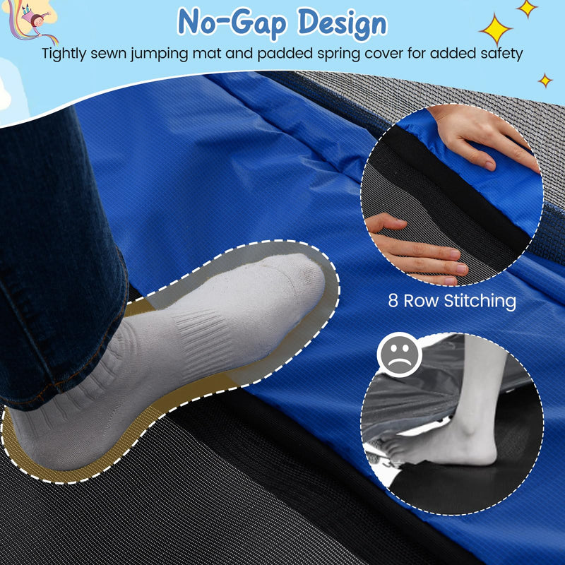 Load image into Gallery viewer, Goplus 6 x 4 FT Rectangle Kids Trampoline with Swing for Children Boys Girls
