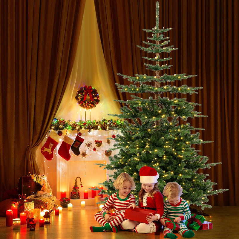 Load image into Gallery viewer, Goplus 7 FT Pre-Lit Artificial Christmas Tree with 1303 PE &amp; PVC Branch Tips
