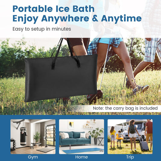 Goplus XL Ice Bath Tub for Athletes, 116 Gal Large Cold Plunge Tub with Cover for Cold Water Therapy Recovery