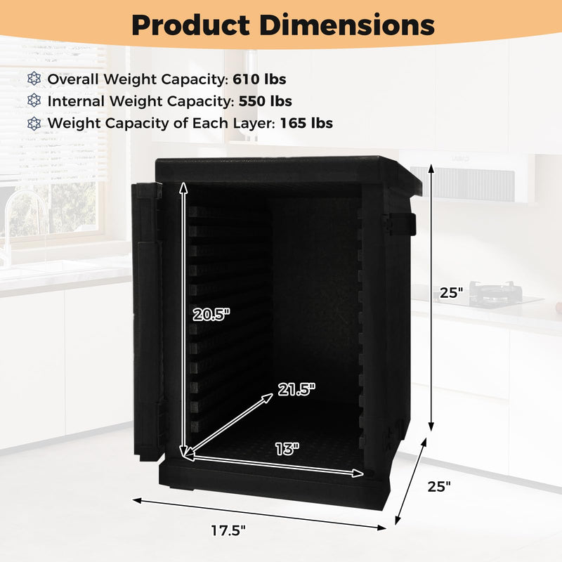 Load image into Gallery viewer, Goplus 91 Qt Insulated Food Pan Carrier | Lightweight Front Loading Food Warmer Cooler
