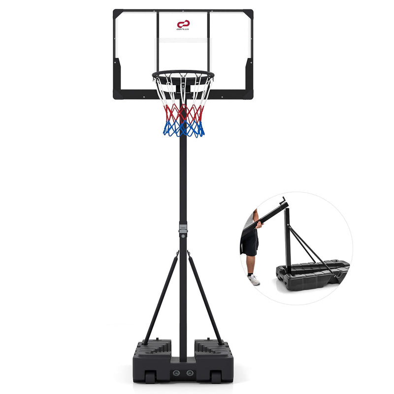 Load image into Gallery viewer, Goplus 10 FT Stepless Adjustable Basketball Goal System w/Fillable Base
