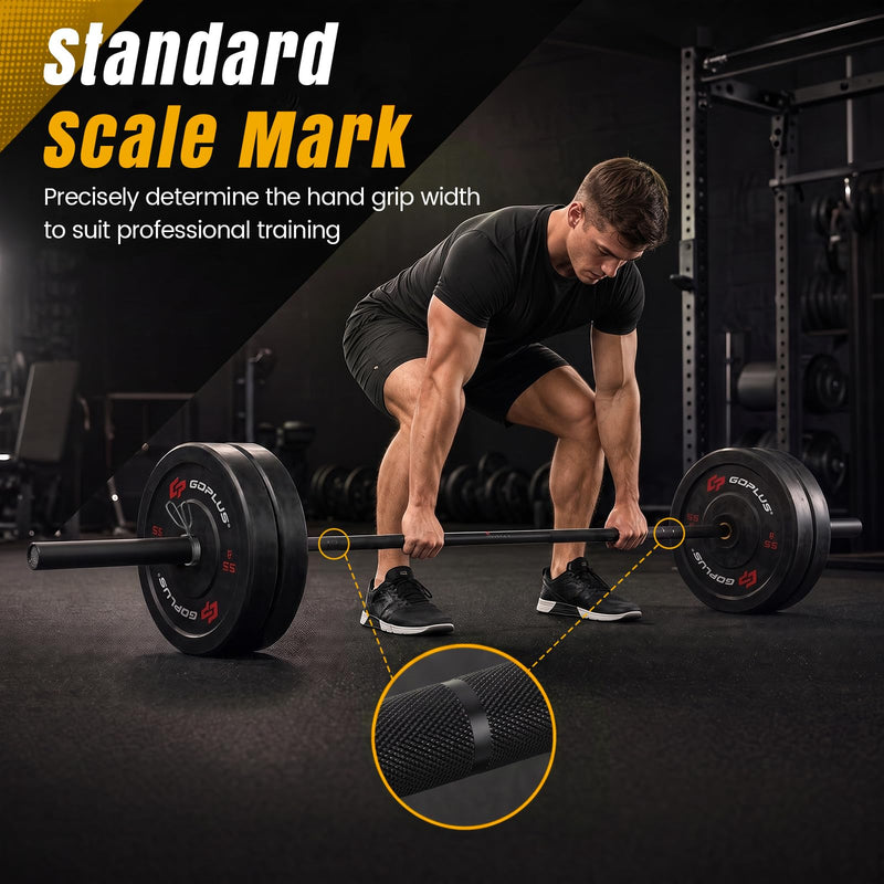 Load image into Gallery viewer, Goplus 7FT Olympic Barbell | 2000 lbs Weight Lifting Olympic Bar for Olympic Plates
