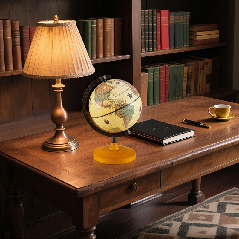 Load image into Gallery viewer, Goplus 5.5-Inch Mini Antique World Globes w/Curved Alloy Stem

