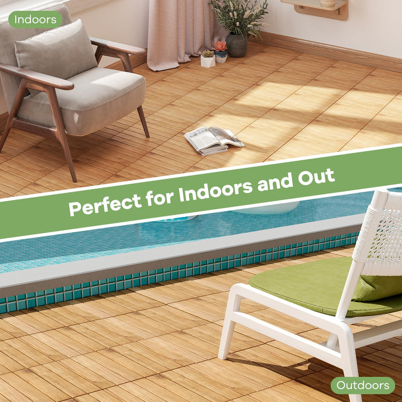 Load image into Gallery viewer, 12&quot; x 12&quot; Snap-Lock Outdoor Interlocking Flooring Tiles 30 Pcs
