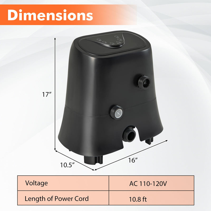 Load image into Gallery viewer, Goplus Electric Heater Pump for Inflatable Hot Tub, 1350W SPA Control Center for Bubble, Filtration &amp; Heating
