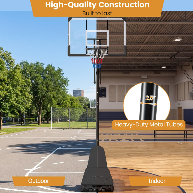 Load image into Gallery viewer, Gopplus Basketball Hoop Outdoor 8-10 FT Height Adjustable Portable Basketball Goal System
