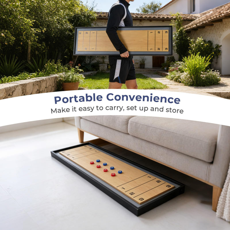 Load image into Gallery viewer, Goplus Shuffleboard and Curling 2 in 1 Board Game Combo Game Set for Adults
