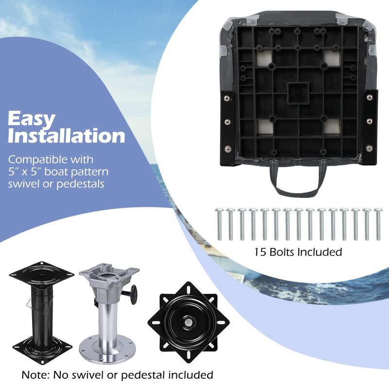 Load image into Gallery viewer, Goplus 3-Pack Folding Boat Seats, 2 High-Back &amp; 1 Low-Back Bass Boat Chairs w/ 28D Soft Sponge Padding
