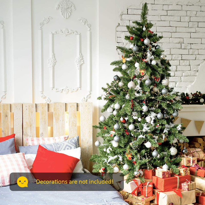 Load image into Gallery viewer, Goplus Artificial Christmas Tree, Unlit Premium Hinged Spruce Xmas Tree with Solid Metal Stand, for Outdoor and Indoor Decor
