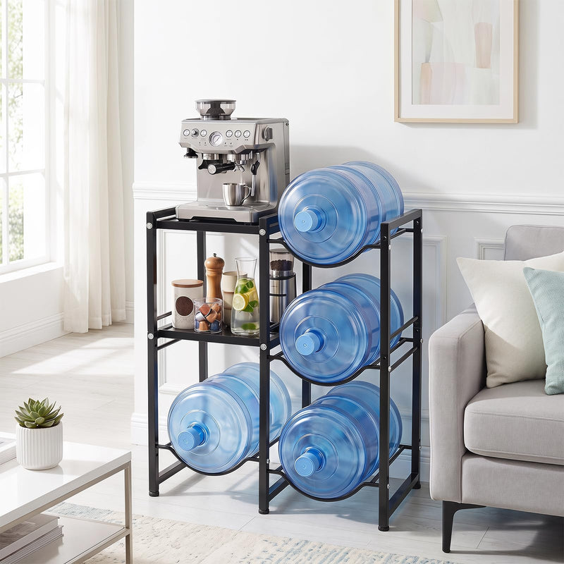 Load image into Gallery viewer, Goplus 3-Tier 5 Gallon Water Jug Holder with Shelves (Small Top Sheld)
