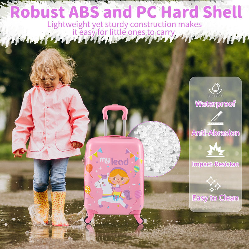 Load image into Gallery viewer, 2 PCS Kid Luggage Set With Spinner Wheels for Children Boys Girls-Pink
