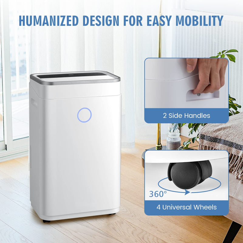 Load image into Gallery viewer, 60 Pints Dehumidifier Rooms up to 4000 Sq. Ft, with 3 Modes, 3-Color Digital Display, 1.7 Gallon Water Tank
