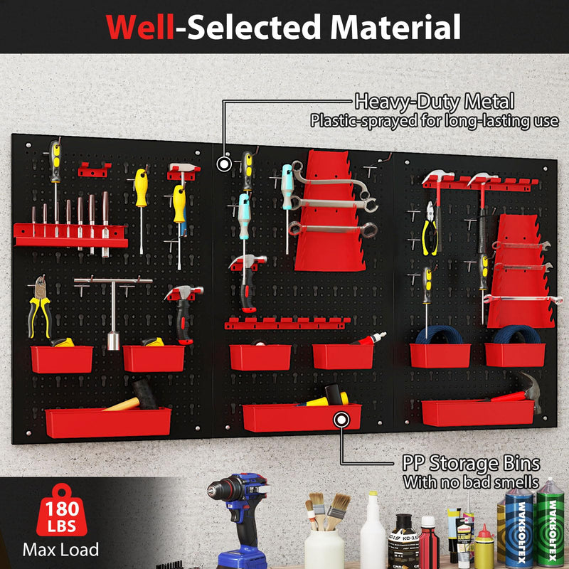 Load image into Gallery viewer, Goplus Heavy-Duty Utility Tool Storage Board w/Accessories for Garage Workshop

