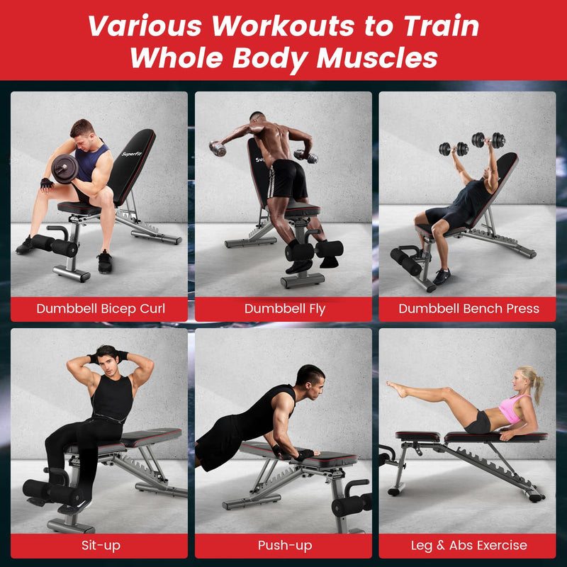 Load image into Gallery viewer, Goplus Adjustable Weight Bench
