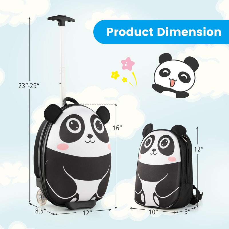 Load image into Gallery viewer, Goplus 2PC Kids Carry On Luggage Set, 16&quot; Rolling Suitcase &amp; 12&quot; Backpack
