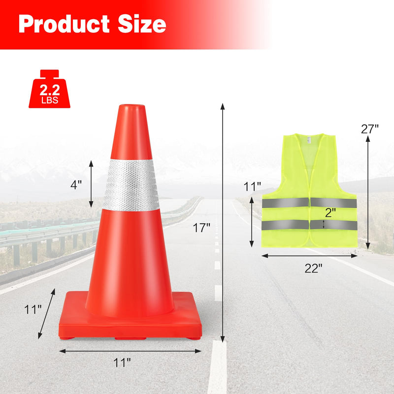 Load image into Gallery viewer, Goplus 12 Pack PVC Traffic Cones
