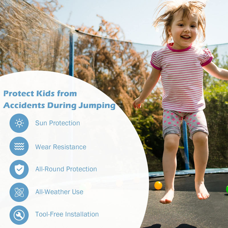 Load image into Gallery viewer, Goplus Trampoline Safety Net for 8FT 10FT 12FT 14FT 15FT 16FT Round Frame Trampoline, Weather-Resistant
