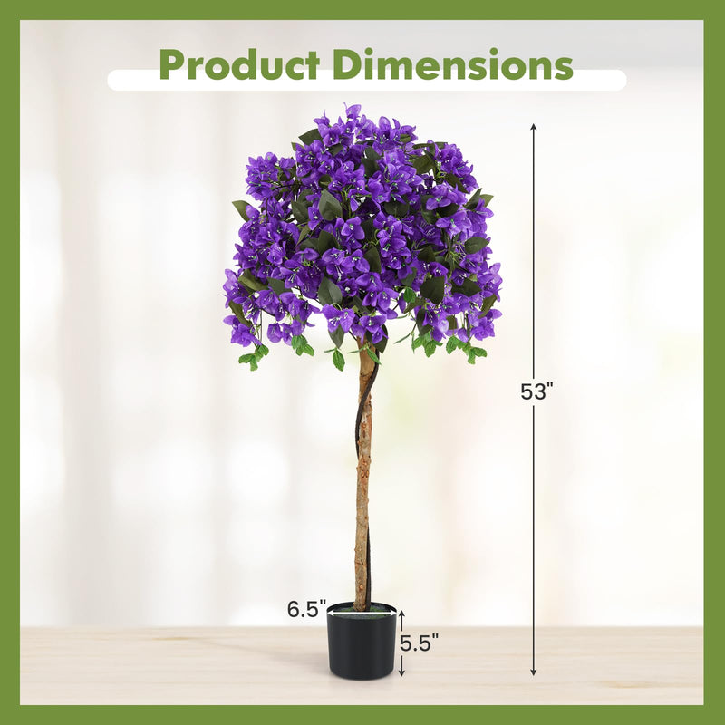 Load image into Gallery viewer, Goplus 53” Bougainvillea Artificial Tree with 576 Flowers
