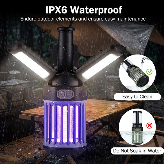 Goplus Outdoor Trap with Foldable Camping Lantern USB-C Rechargeable Electric Night Light