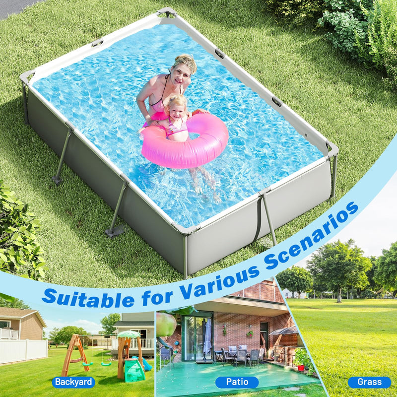 Load image into Gallery viewer, Goplus 10&#39; x 6.8&#39; x 26&quot; Rectangle Metal Frame Above Ground Swimming Pool
