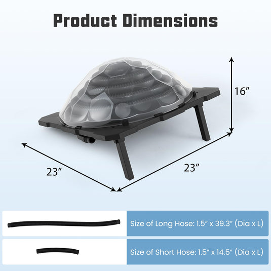 Goplus Solar Dome Swimming Pool Heater Above Ground, Pool Solar Heater