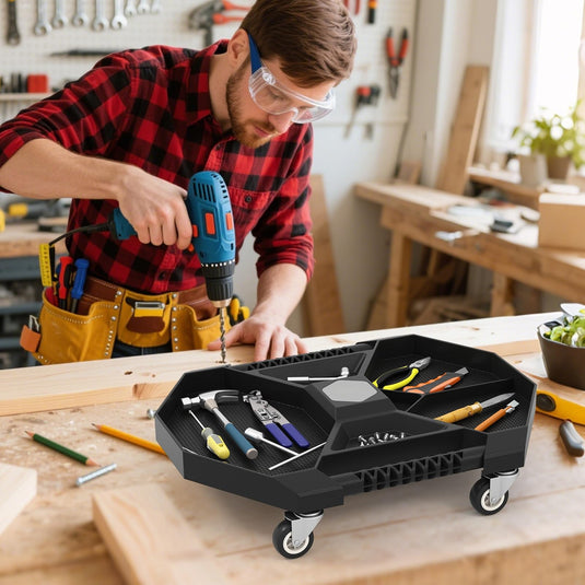 Goplus Moving Caddy Tray with 4 Swivel Casters for Garage Workshop