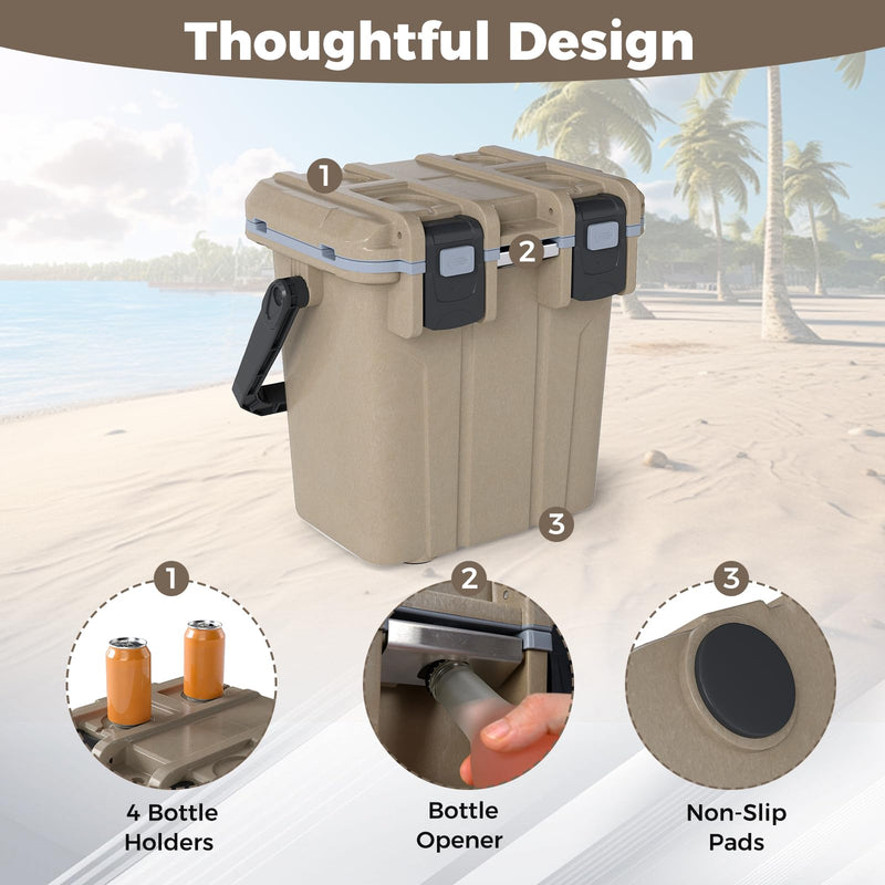 Load image into Gallery viewer, Goplus 21QT Ultra-Light Injection Molded Cooler with Handles &amp; Bottle Opener

