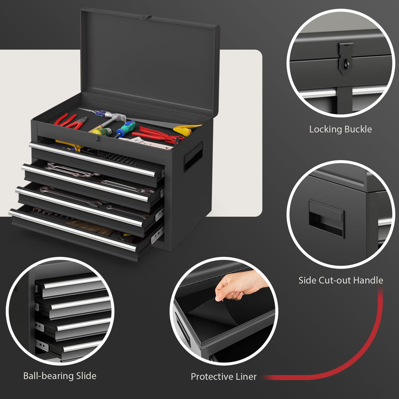 Load image into Gallery viewer, Goplus Tool Chest, 5-Drawer Rolling Tool Storage Cabinet with Detachable Top Tool Box
