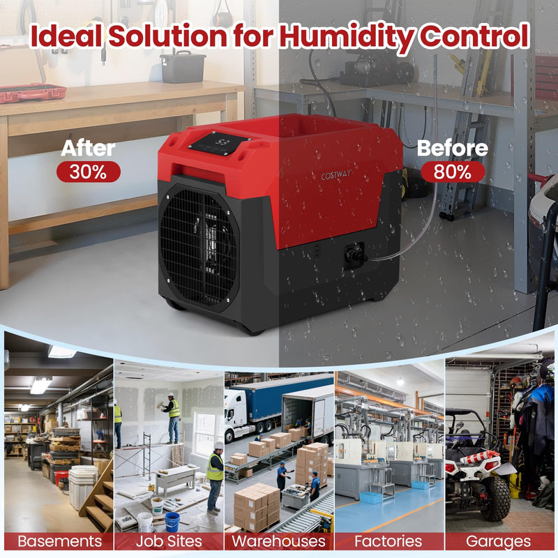Load image into Gallery viewer, 140 Pints Commercial Dehumidifier with Pump, Portable Industrial Dehumidifier with Drain Hose for Basements
