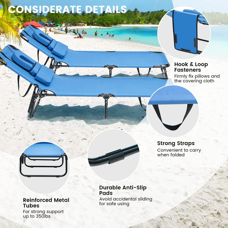 Load image into Gallery viewer, Goplus Beach Chaise Lounge Chair
