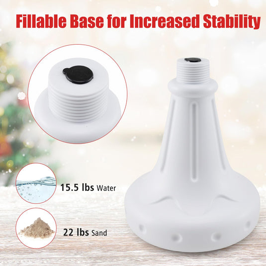 Goplus 8 ft White Musical Christmas Streetlight | Lighted Holiday Decoration for Home Yard Porch