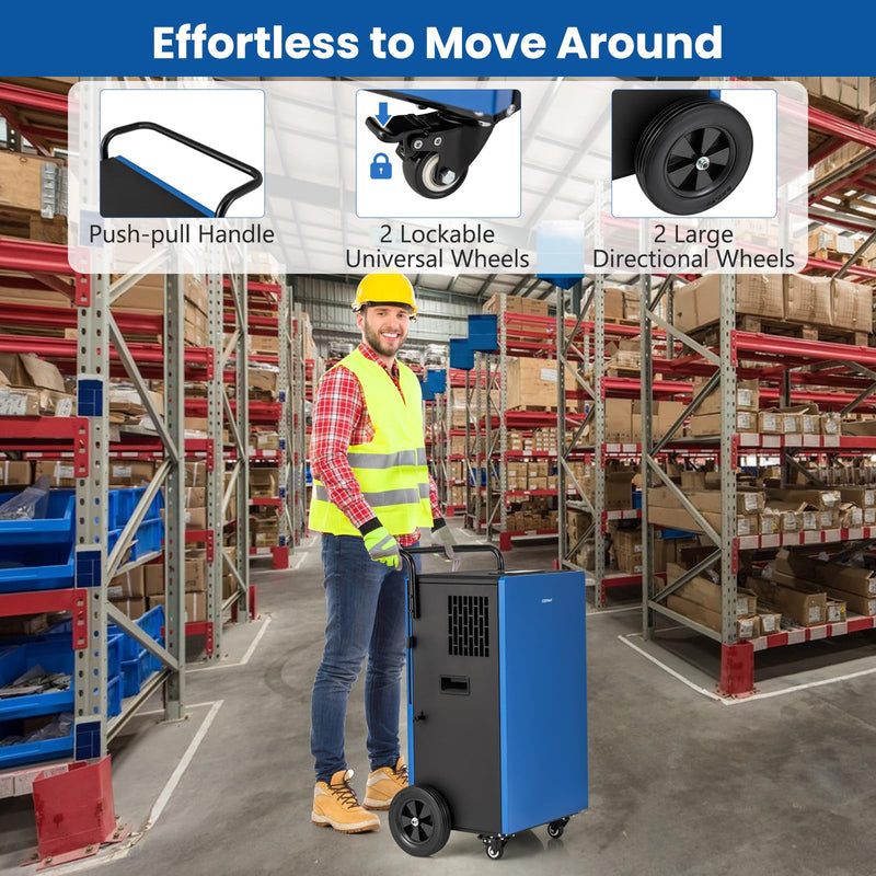 Load image into Gallery viewer, 215 Pints Commercial Dehumidifier w/Drain Hose, Industrial Heavy Duty Dehumidifier w/ 24H Timer

